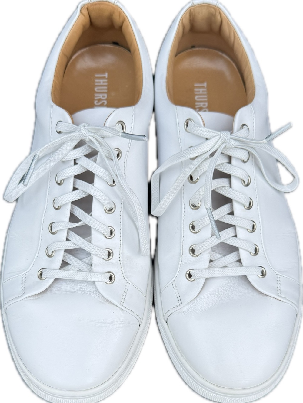 Thursday Premier Everyday White Leather Sneakers Men's 10 Wide EEE